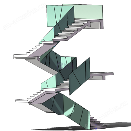 户外公园广场钢结构旋转楼梯小区景观不锈钢弧形旋梯定制厂家