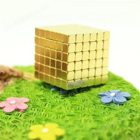 buckyballsc巴克球金色镀金色方形魔方磁球益智玩具现货