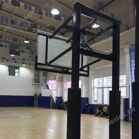地埋固定式篮球架 升降移动式篮球架 悬顶式折叠篮球架 壁挂式电动液压篮球架 透明钢化玻璃篮球板