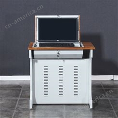 翻转电脑桌 多媒体培训桌嵌入式教室单人课桌 钢制办公桌
