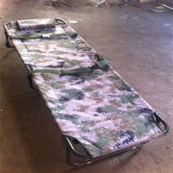 户外便携式折叠床 新材料制式折叠床 上下伸缩军绿色折叠床