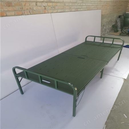 新款单人两折折叠床 二折钢塑折叠床 多功能野外折叠床
