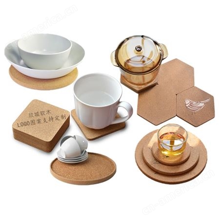 软木杯垫 桌面防滑圆形方形隔热茶杯咖啡垫 软木垫片