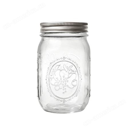 密封玻璃梅森罐 便携饮料瓶 水果沙拉梅森杯 家用腌菜分装罐