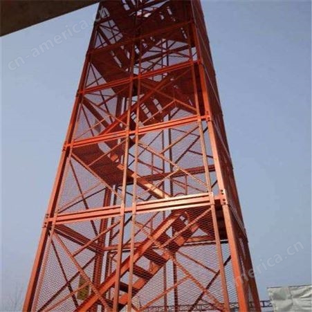 艳军金属 基坑安全梯笼 防护网梯笼 桥梁施工梯笼  支持定制
