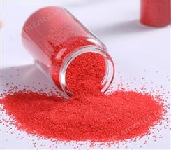万多矿产供应桃红色人造沙滩沙红色网红拍照染色烧结彩砂可定制