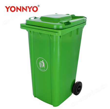 YONNYO永耀240L加厚型户外垃圾桶（带轮盖）塑料果皮箱/环卫挂车