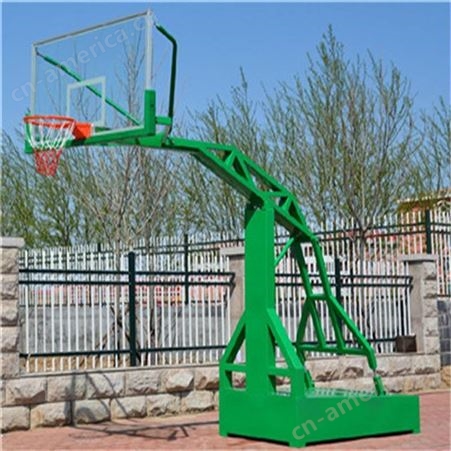 华丽体育固定式 地埋篮球架成人户外标准比赛方管180学校广场圆管篮球架
