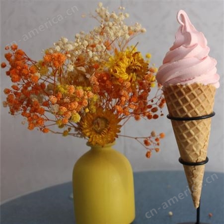 沽豪经典草莓味冰淇淋粉 商用甜筒圣代原料1kg 加工代发