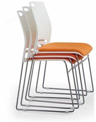 批发培训办公椅学生阅览椅彩色可堆叠靠背椅