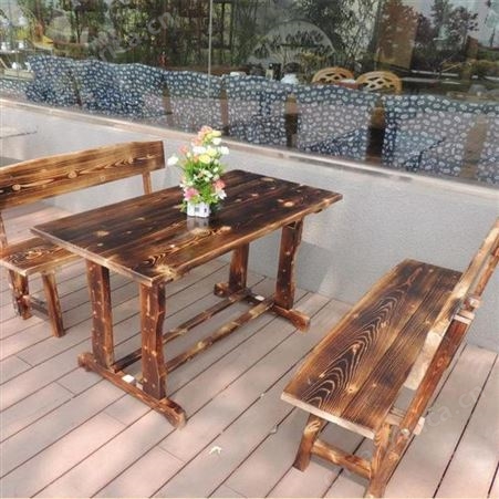 户外防潮防水木质桌椅 江西防腐木桌椅定制 实木桌椅价格