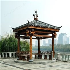 北京户外花架防腐木 木屋 凉亭 木栅栏 制作安装 博雅园林景观39