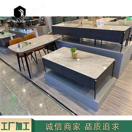 制造厂 岩板茶几客厅 多功能折叠餐桌 工厂定制
