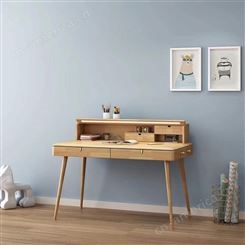 搏德森北欧实木梳妆台小户型卧室收纳柜一体妆台化妆桌